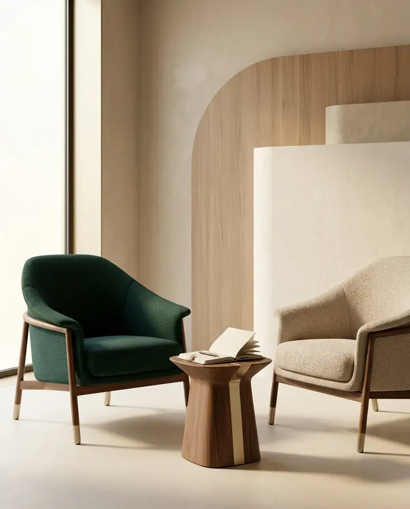 Symbolic executive coaching room with two chairs facing each other