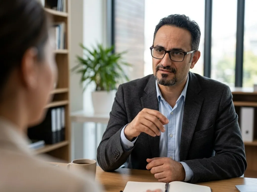 Mehdi Nejadrasouli in an executive coaching conversation